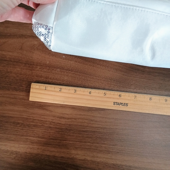 Glamorous Silver Sequin Shoulder Bag - Picture 7 of 11